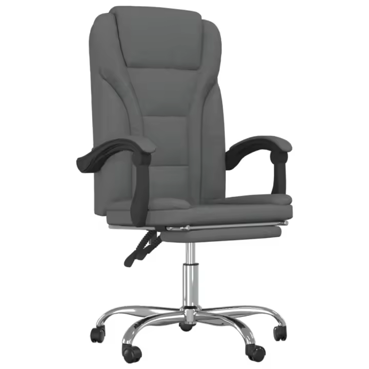 Silla de Oficina reclinable de Tela Dark Gris - 1