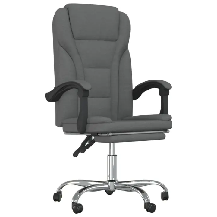 Silla de Oficina reclinable de Tela Dark Gris - 1