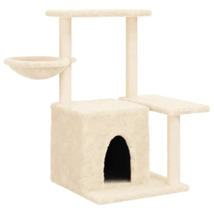 Rascador para Gatos con postes de ISAL 83 cm color crema - 1