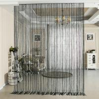 Cortina De Ventana De 100x200cm Con Borlas De Cristal Y Cadena Brillante Para Decoración De Habitaciones Y Puertas Estilo Clásico Material 100% Poliéster - details 1