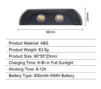 Lámpara Solar Exterior IP65 ABS Con 4/6/8/10 LEDs Iluminación De Jardín Y Paisaje Decorativa Impermeable Luz De Calle Para Jardín Y Paisaje - details 9