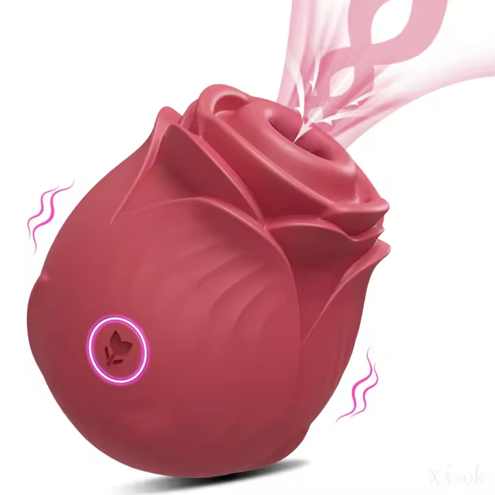 Vibrador De Succión De Rosas Para Mujeres Juguetes Sexuales Clitóris Y Pezones Sucker G Spot Vibradores Para Adultos Material De Silicona - 1