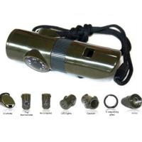Silbato De Supervivencia Jungle 7 En 1 Con Compas Espejo Linterna Magnificador Luz LED Y Termómetro Herramienta De Almacenamiento Para Senderismo - details 7