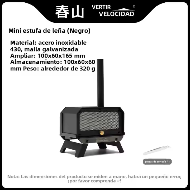 Mini Estufa De Madera Goout Springhill Para Camping Y Exterior Plegable Portátil Hornillo Para Mesa De Hogar Y Burner De Incienso Anti-Mosquitos Material De Acero Inoxidable - 1