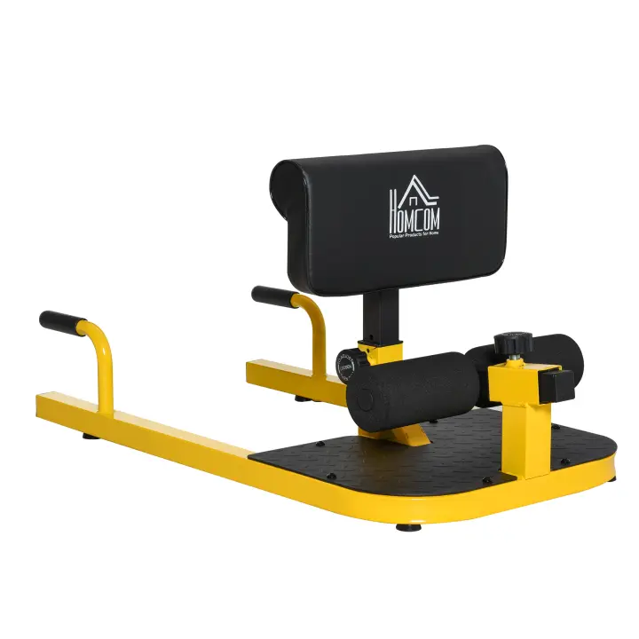 HOMCOM 3-en-1 Profundo Sissy Squat Máquina Equipo de Sentadilla para Ejercicios Abdominales Tablero Supino Multifuncional Ayuda en Cuclillas Equipo - 1