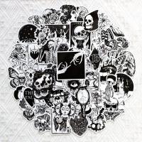 50pcs Pegatinas Góticas Para Adolescentes Boys Estilo Punk Satánico Calavera Horripilante Para Portátil Libro Equipaje - details 13