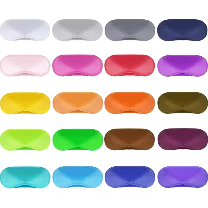 50 Pièces Masque de Sommeil de Couverture d'Oeil Masque pour les Yeux Masque de Sommeil pour Voyage de Fête avec Nez Pad et Sangle Réglable (Multicolore) - 1