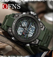 Reloj De Pulsera Deportivo Para Hombre OFNS 5ATM Impermeable G-Style Militar Sport Cuero Mecánico Pantalla LED Digital Multifuncional - details 7
