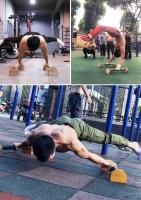 Soporte De Empuje En Madera Para Ejercicios Antideslizante Paralletas Manijas De Entrenamiento De Fuerza En Casa Equipo De Fitness Calisthenics - details 14