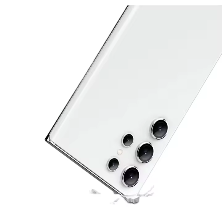 Carcasa De Vidrio Con Anillo De Lente Metálico Para Cámara De Samsung Galaxy S22 S23 Ultra S24 plus S25 Ultra Protector De Pantalla Y Lente - 1