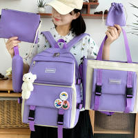 Mochila Kawaii con Pin y accesorios, Kit combinado de 5 piezas, mochilas de lona, bonita mochila Kawaii de gran capacidad - details 6