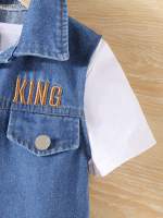 Conjunto De 3 Piezas Para Niños Y Niñas Ropa De Verano Algodón Y Poliéster Estilo Retro Comodidad Viaje Exterior Unisex - details 2