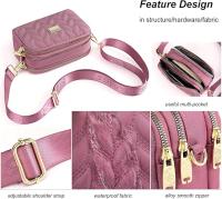 Bolso bandolera Pequeño para Mujer, bolsos de Nailon impermeable, bolsos para teléfono, bolsos para Cámara con Correa Ancha desmontable - details 3