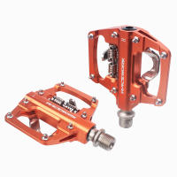 Pedales De Bicicleta De Montaña RACEWORK MTB Clipless Auto- Bloqueables Plataforma Doble SPD Y Plana CNC Aleación De Aluminio DU Rodamiento - details 9