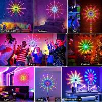 Tira De LED RGBIC Colorida Con Control Por Voz Y Timer Para Ambiente Fuegos Artificiales USB Para Decoración De Hogar Y Musica - details 0