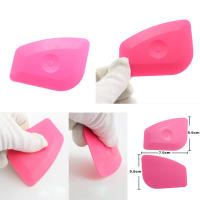 2Pcs Herramientas De Instalación De Vinilo Para Coche Limpia Pantalla Azul Suave Y Raspador Rosa Duro Para Angulos Y Ralladuras - details 1
