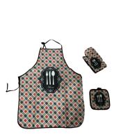 Juego  Delantal de cocina, Guante de horno y Soporte  para ollas, Protector de tejido para manchas ,manoplas - details 2