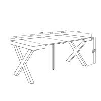 Skraut Home - Mesa Consola Extensible - Mesa Auxiliar - Tapa - 58/180x90x73cm - Práctica y Versátil - Estilo Moderno - Fácil Montaje - details 2