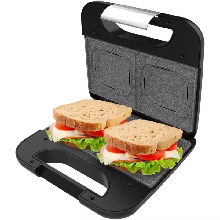 Sandwichera Cecotec Rock'Ntoast Square + 750 W Antiadherente Acero Inoxidable - 1