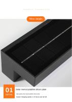 Lámpara De Pared Solar LED Para Jardín Exterior IP65 Impermeable Con Sensor De Movimiento Decoración Para Balcón Y Jardín Moderna - details 12