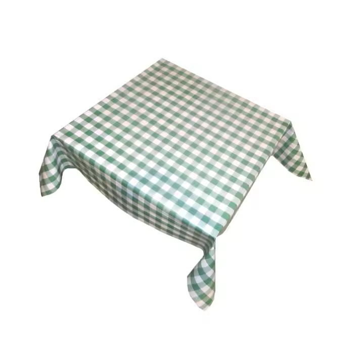 Mantel de hule estampado por metros - Cuadros Verdes Picnic 43540-2    mantel por metros; manteles; mantel barato; mantel jardín - 1