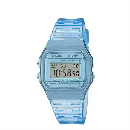 Casio F-91WS-2DF Reloj Digital Retro, Resistente al Agua 30M, Alarma, Luz LED y Calendario Automático - 1