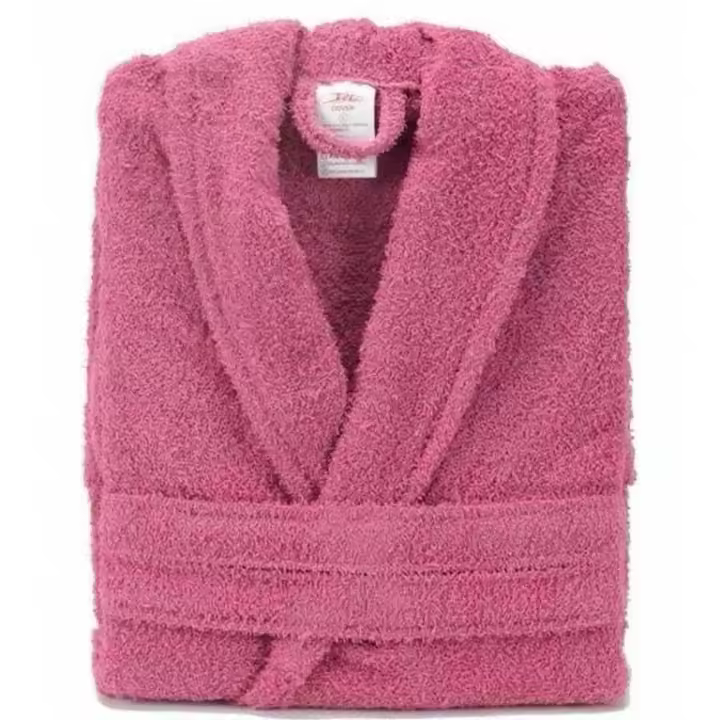 ALBORNOZ COMFORT 100% Algodon Albornoz Unisex Baño 100% Algodón 400GR/M2 Bata Corta en Rizo de Felpa Mujer - 1
