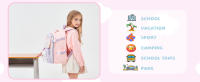 Mochila para Niñas Líder y Bonita de Gran Capacidad - 17,7*13,4/15,7*13,4 Pulgadas - Diseño Reflectante - Pink, Morado, Azul - details 4