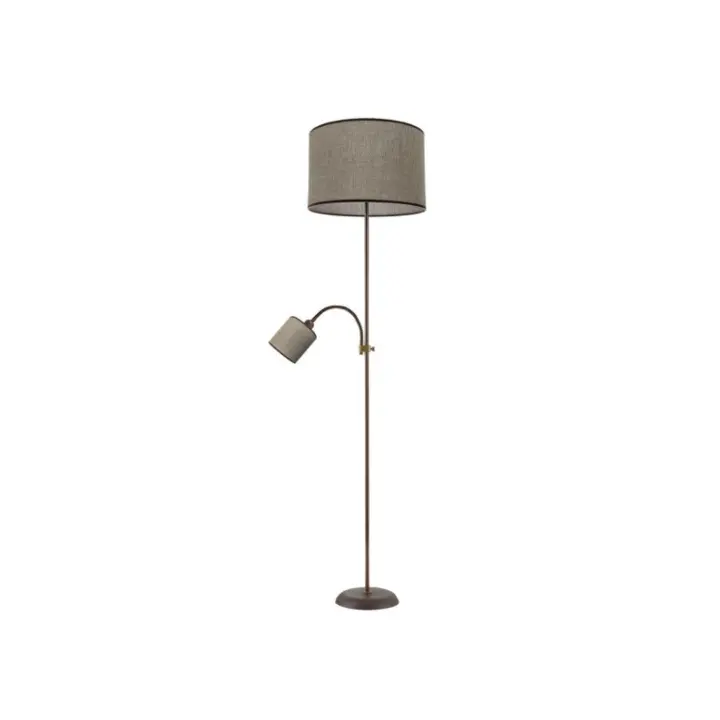 Fabrilamp - Pie De Salon Armonia 1xe27+1xe14 Marron-marron C/lector 155x40x40 Cm - 1