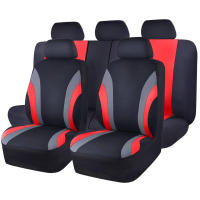 Juego completo de fundas de asiento de coche de tela de poliéster, estilo deportivo, Protector de asiento de coche Universal, se adapta a la mayoría de los coches SUV - details 13