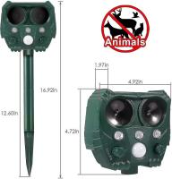 Repelente de zorro ultrasónico, energía solar y disuasión de animales a prueba de agua, linterna y USB recargable - details 0