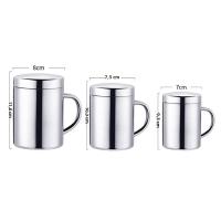 Taza De Café Aislada De Acero Inoxidable 400ML Con Tapa Antiaderiscas Y Portátil Para Bebidas Universal Taza De Leche Con Doble Capa - details 0