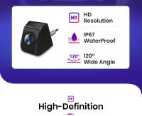 Junsun Cámara de visión trasera para automóvil AHD Resolución 720P Resistente al agua Ángulo amplio de 120° Cámara de estacionamiento de respaldo inverso para accesorios de automóvil  DVD - details 2