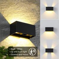 Lámpara De Pared Exterior LED 24W Con Sensor De Movimiento Negro/Blanco IP65 Impermeable Iluminación Ajustable Para Interior Y Exterior Luz De Porche Moderna Sin Certificación - details 0