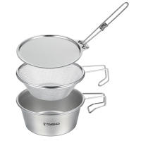 TOMSHOO Taza De Sierras De Acero Inoxidable Con Escurridor Y Tapa Para Camping Senderismo Y Escalada En Montañas - details 0