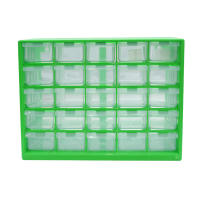 Caja De Herramientas Plástica Multi-Grid 25 Compartimentos Para Almacenamiento De Componentes Electrónicos Y Tornillos Pared Montado Organizador De Partes De Cajones - details 6