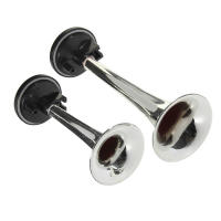 2PCS Bocina De Aire Negra Doble Freno Tubo Para Coche Camión Tren Barco Herramientas De Reparación Y Mantenimiento - details 2