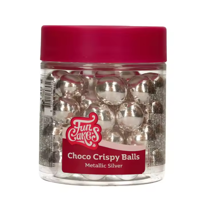 Bolas Crujientes De Chocolate Funcakes - Metallic Silver (130 G) - 1