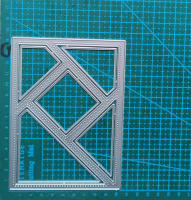 Molde De Corte De Metal Para Manualidades Rectangular Con Marco Decorativo Estampado De Tamaño Irregular Para Scrapbooking Y Artesanía - details 1