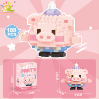 Mini Bloques De Construcción Micro Animales HUIQIBAO 3D Diamante Modelo BEE Gato Panda Para Niños Juguetes De Ciudad DIY - details 4