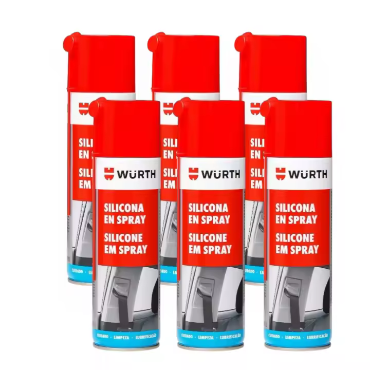 WÜRTH Silicona en Spray Incoloro 500ml - Lubricante para Plástico, Caucho y Metal | Protección Duradera y Anti-estática - 1