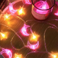 Cadena De Luces LED Estrella Luna Colorida 1.5M/3M Decoración Para Exterior Sala De Estar Jardín Camping Creación De Ambiente - details 0