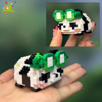 Mini Bloques De Construcción Micro Panda HUIQIBAO Modelo Diamante 3D Juguetes De Ciudad Para Niños Regalo Animal Bricks DIY - details 10