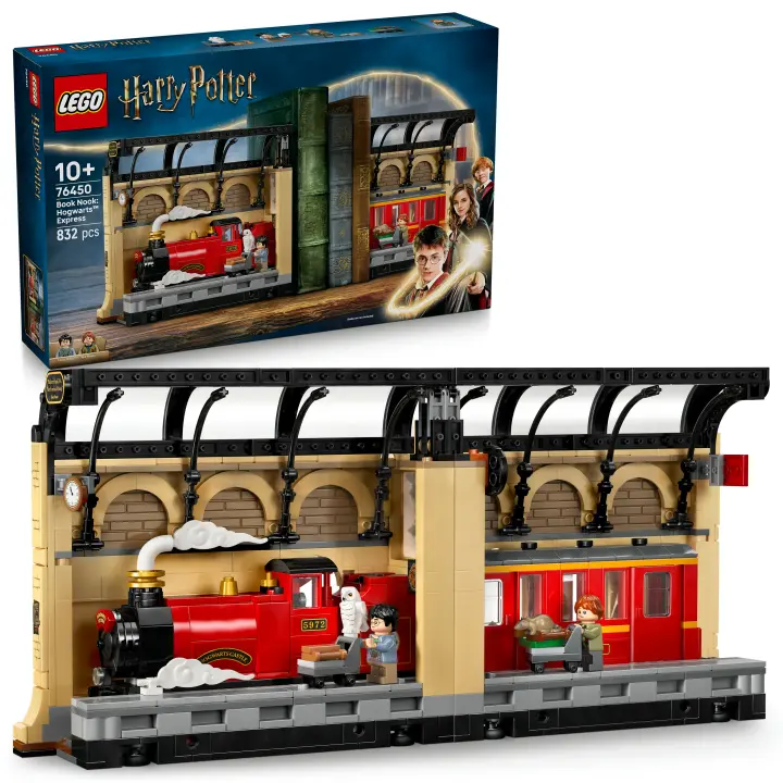 [PREVENTA] LEGO® Harry Potter™ Rincón entre Libros: Expreso de Hogwarts™ Mágico Juguete, Sujetalibros Construible, Adorno Personalizable, Divertido Set Coleccionable, Regalo para Niños 76450 - 1
