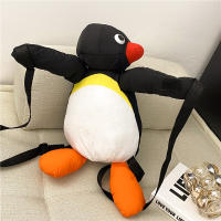 Mochila De Peluche Divertida Y Bonita De Pingüino Para Niños Mochila De Hombro Miniatura Estilo Casual Material Nylon - details 3