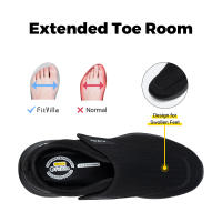 Zapatos De Caminar Para Hombres FitVille Extra Anchos Para Diabéticos Con Pies Hinchados Ajustables Alivio Del Dolor De Pies Para Ancianos Material Superior Transpirable Y Absorbente De Sudor - details 2