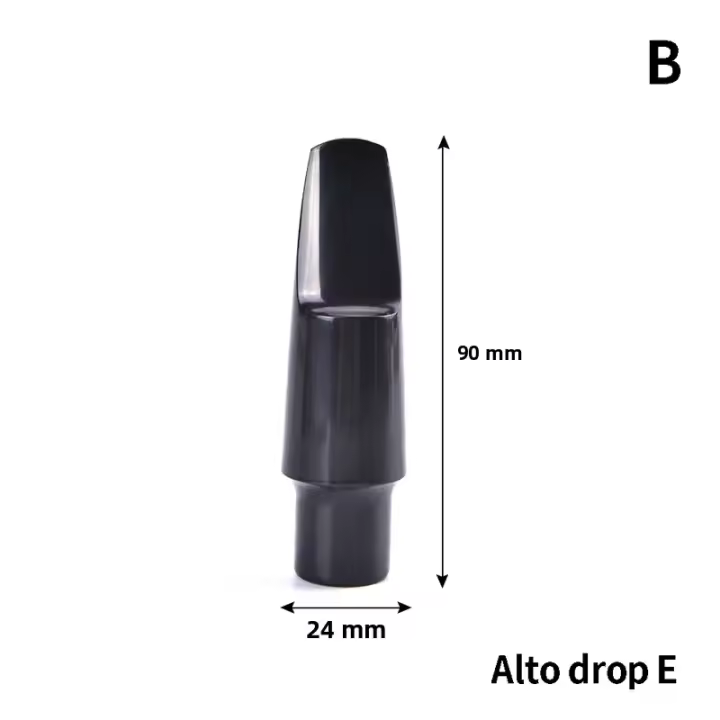 1PC Accesorio De Instrumento Profesional Soprano/Tenor/Alto Saxofón ABS Plástico Negro Boquilla Mouthpiece Para Música - 1