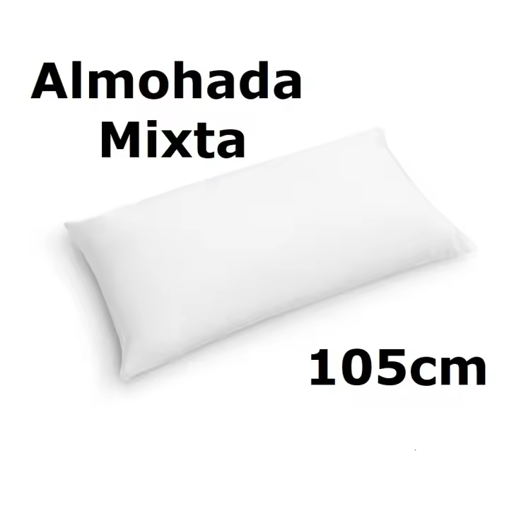 Almohada de 105cm mixta fibra, medidas (105 x 40 cm),color blanco,cm,fespu - 1