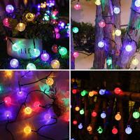 Luces De Cadena Solares IP65 Impermeables Para Jardín Con 8 Modos Luces De Globo Cristal Solar Autónomo Para Exterior Y Decoración De Fiestas - details 7