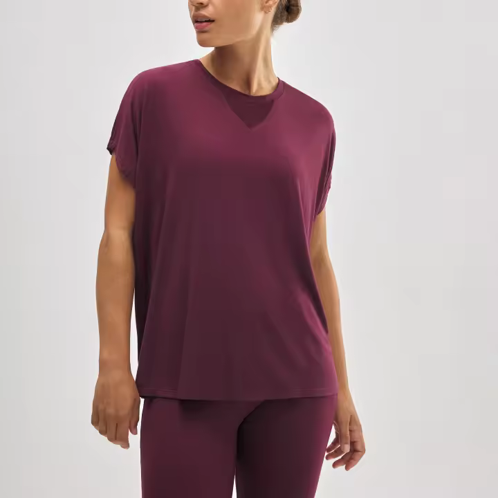 Ysabel Mora - Camiseta deportiva manga corta burdeos - 1